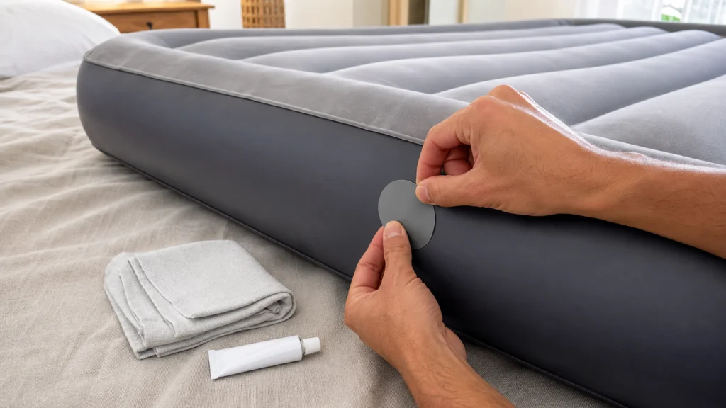 Illustration éditoriale pour l’article « Comment mettre une rustine sur un matelas efficacement »