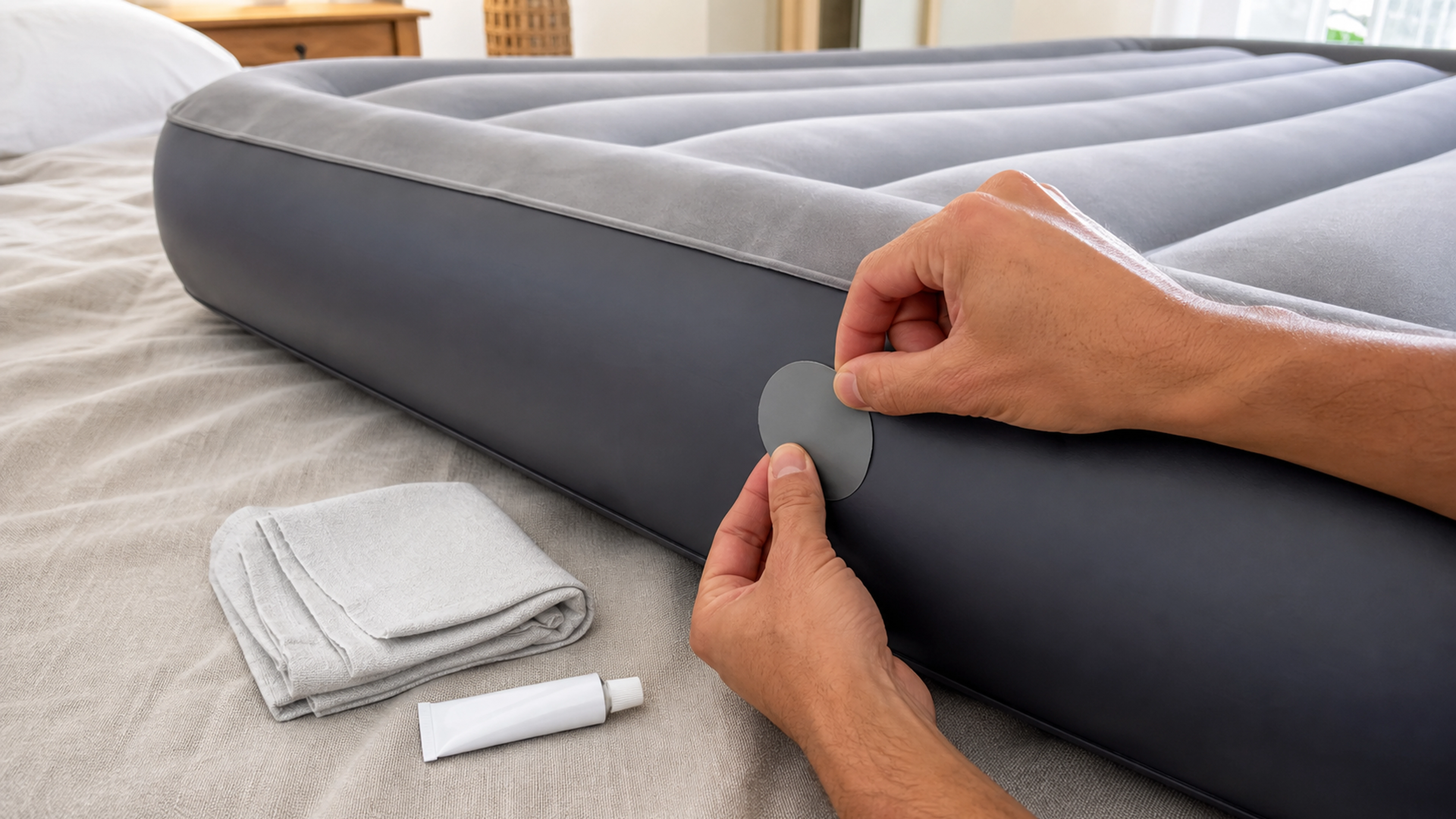 Illustration éditoriale pour l’article « Comment mettre une rustine sur un matelas efficacement »