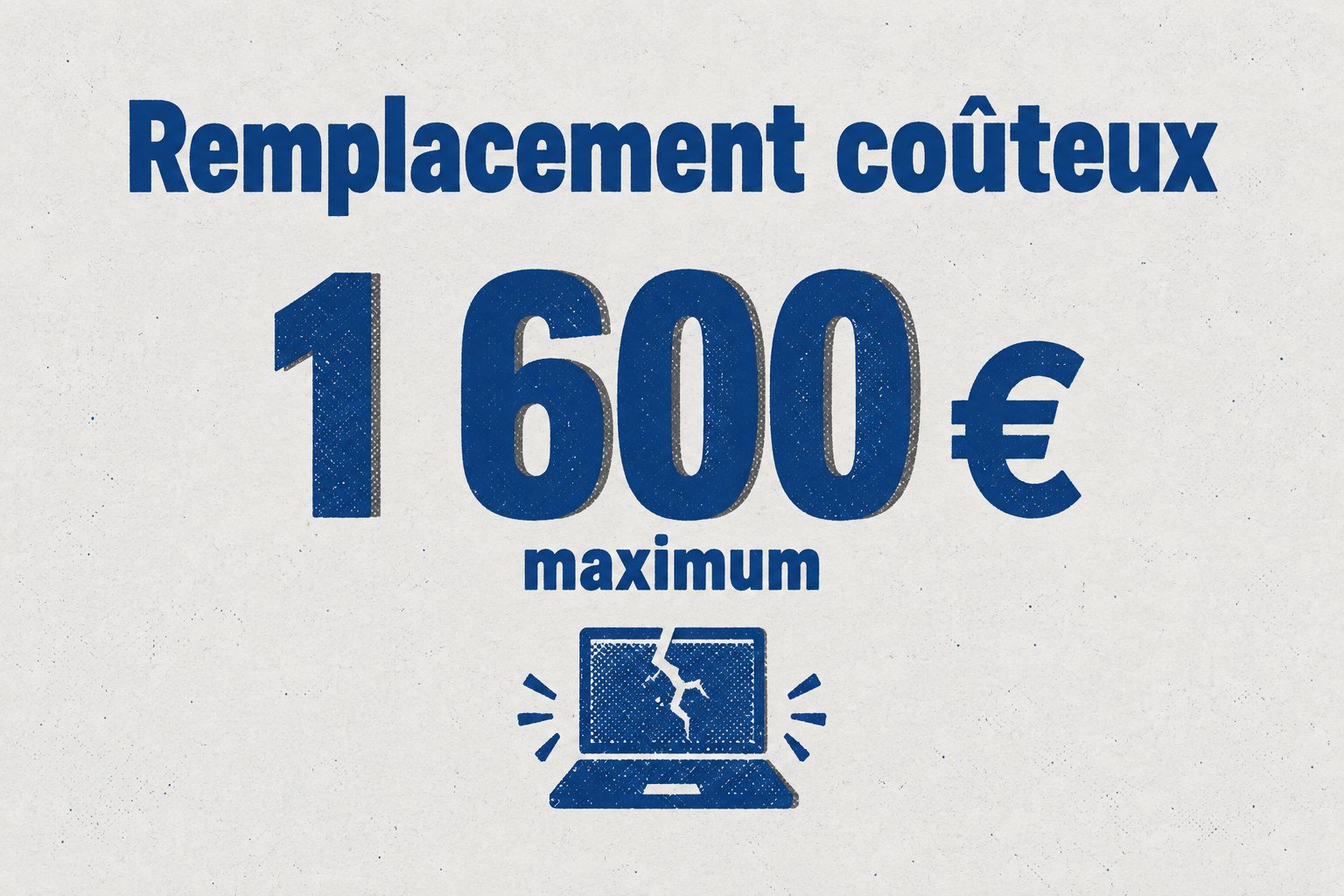 Infographie indiquant que le remplacement d'une pompe de piscine haut de gamme peut atteindre 1 600 €.