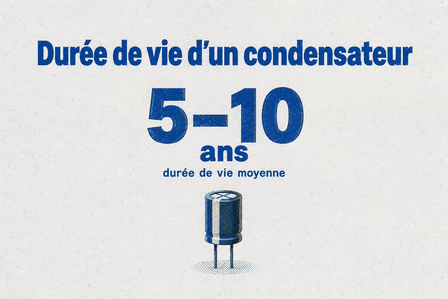 Un condensateur de pompe de piscine dure en moyenne 5 à 10 ans.